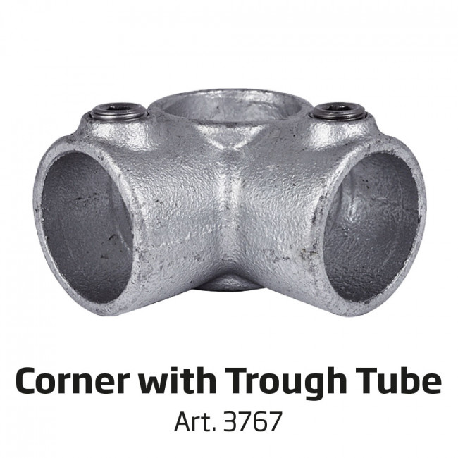 Tube Clamp Corner with Through - verbindet 3 Rohre