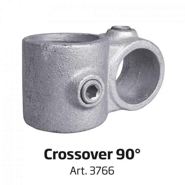 Tube Clamp Crossover 90° - verbindet 2 Rohre