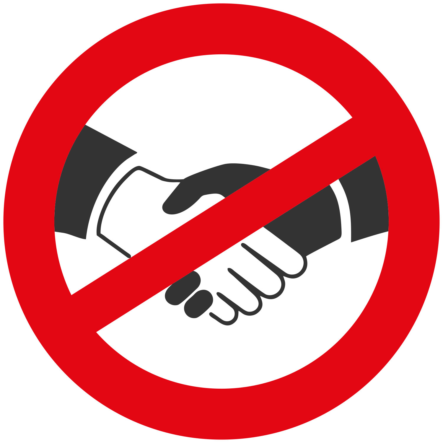 Aufkleber - Körperkontakt vermeiden